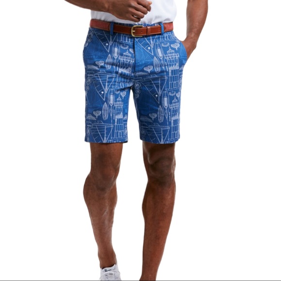 Vineyard Vines Cap Cod Blueprint Breaker Shorts - Picture 1 of 8